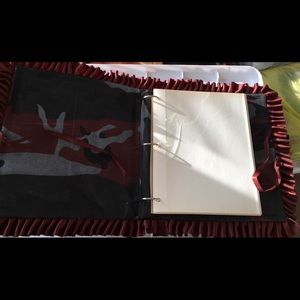 Black & Burgundy  Fabric Covered Photo Album